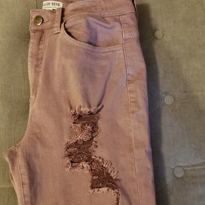 Lavender High Rise Fashion Nova Jeans